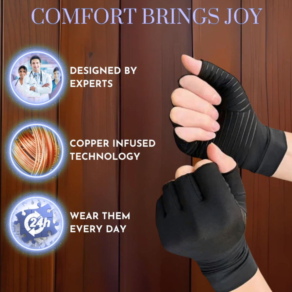 Copper Therapy Gloves for Hand Pain
