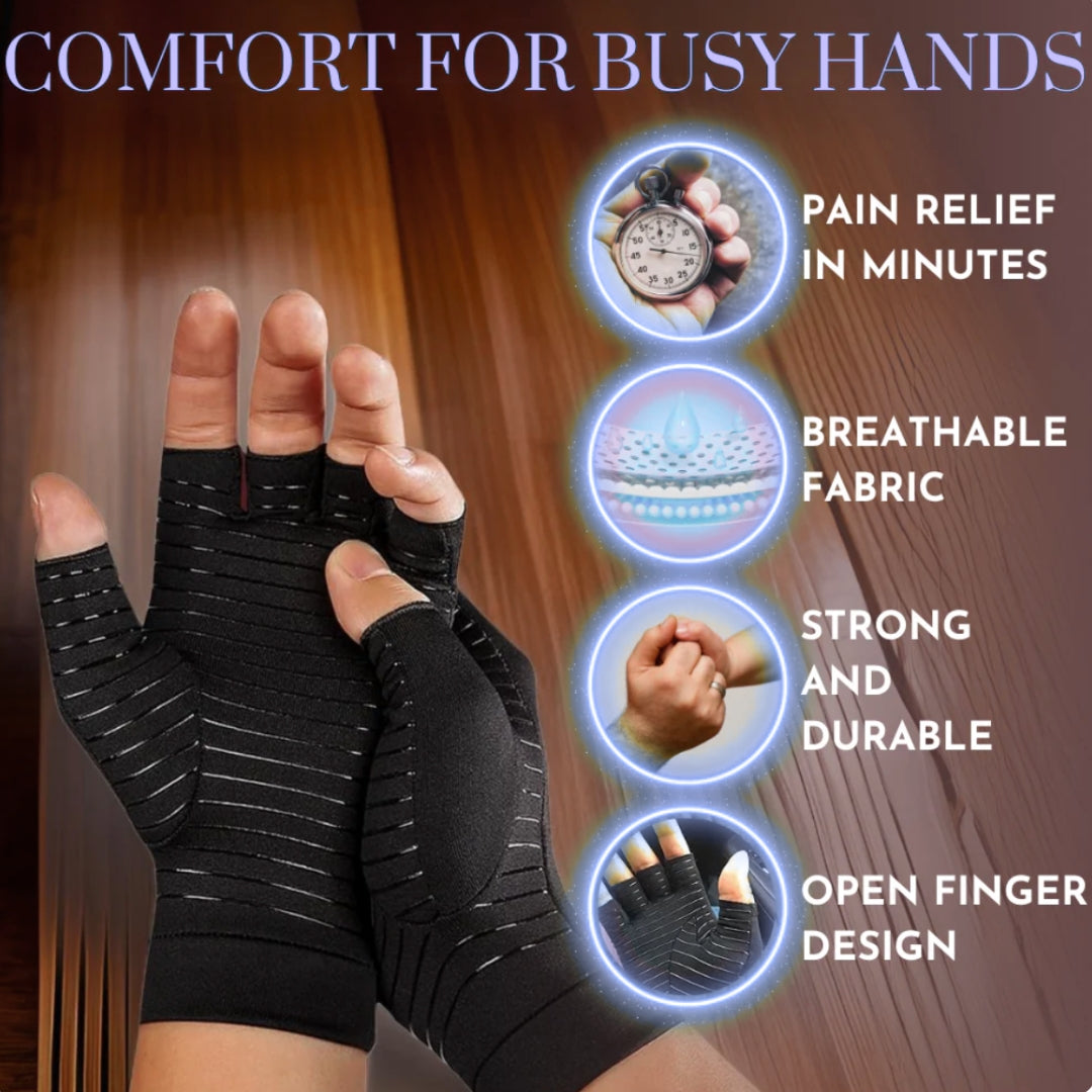 Copper Therapy Gloves for Hand Pain